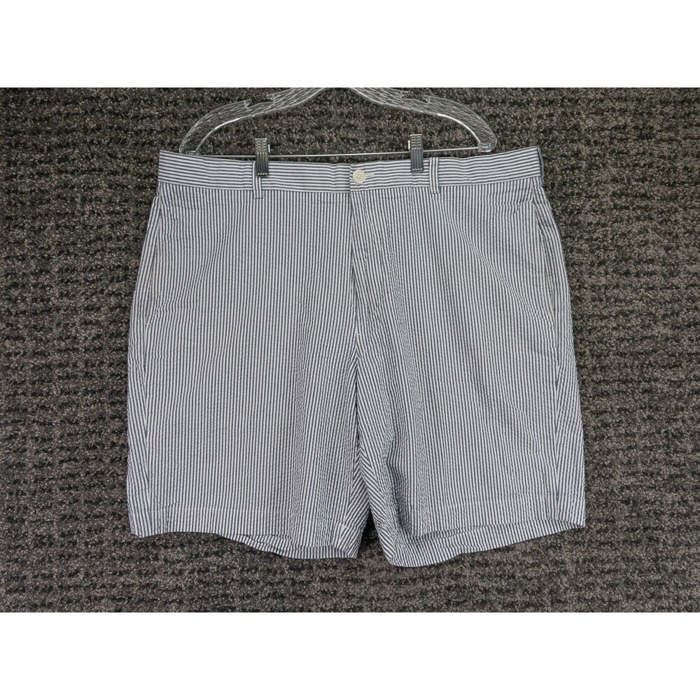 Brooks Brothers Shorts Mens 40 Blue White Striped Chino Seersucker Cotton Beach
